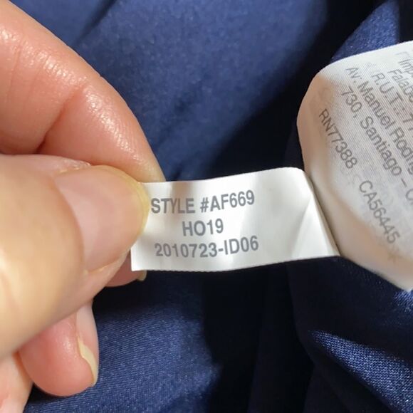 Madewell Lyric Wrap Surplice Neck Dot Long‎ Sleeve Top Blue Multi Size S EGUC - Picture 15 of 16